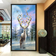 Nordic Nordic Modern 3D Relief Elk Porch Posters And Prints Wall Art Painting Pictures Living Room Decoration Home Decor 2024 - buy cheap