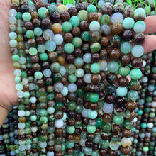 Natural Green Opal Stone Beads 15'' Round DIY Loose Beads For Jewelry Making Women Beads Bracelet Necklace Earring For Men Gift 2024 - buy cheap