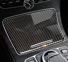 Cubierta Interior de fibra de carbono para el coche, pegatina embellecedora para el Panel del portavasos, para Mercedes Clase C, W205, C180, C200, GLC, accesorios 2024 - compra barato