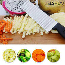 Potato French Fry Cutter Stainless Steel Kitchen Accessories Serrated Blade Easy Slicing Banana Fruits Potato Wave Knife Chopper 2024 - buy cheap