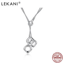 LEKANI Square Shape Unisex Pendant Necklaces For Women And Men Simple White Rope Chain Necklace Party Hot Sale Fashion Jewelry 2024 - buy cheap