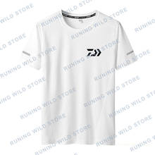 Camisa masculina daiwa pesca ao ar livre, camiseta esportiva macia elástica tamanho extra respirável dawa 2024 - compre barato