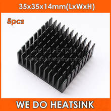 WE DO HEATSINK 5pcs 35x35x14mm Aluminum VGA BGA Heatsink Cooler Black Anodize Radiator For IC, Chipset,Asic 2024 - buy cheap