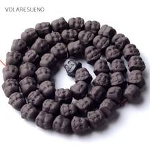 Natural Dark Brown Hematite Stone 8mm Rubber Matte Buddha Head Beads Spacer Loose Beads For Jewelry Making Diy Bracelet 15inches 2024 - buy cheap