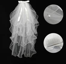 Flower Kids Girl Bridal Veils  Bead Wedding Bridal Veil Wedding Communion with Comb for Bride Wedding Accessories 2024 - buy cheap