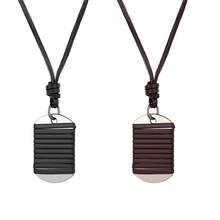 Boniskiss Men Jewelry Dog Tag Pendant Necklaces Adjustable  leather necklaces Necklace for men Gift 2020 New Arrival 2024 - buy cheap