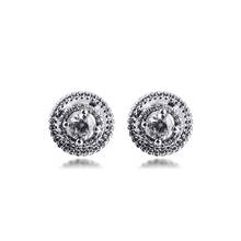 Sparkling Double Halo Stud Earrings Original 925 Sterling Silver Earrings for Women Statement Jewelry Mother's Day Gift Brincos 2024 - buy cheap