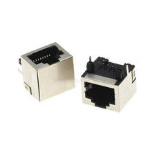 100PCS/LOT Per Lot RJ45 Metal 8 Pin Female PCB Right Angle Board Jack Connector 8P8C 2024 - buy cheap