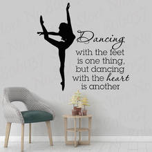Элегантные виниловые наклейки на стену для танцовщицы балета, наклейки для танцовщиц, высокое качество, Настенная Наклейка на стену WL952 2024 - купить недорого
