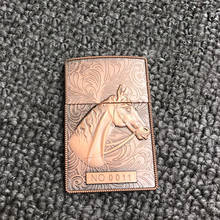 New copper Horse head DIY Metal Badge For Kerosene Oil Grind Wheel Petrol Lighter Handmade Decor Accessory Smoking Gadget Gift 2024 - buy cheap