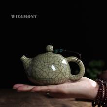 Conjunto de bule de café esmaltado longquan celadon zisha, bule de porcelana chinesa 2024 - compre barato