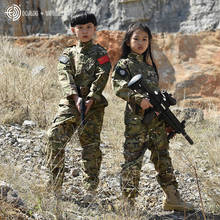 Conjunto de roupas camufladas para crianças, uniforme de combate militar esportivo de acampamento e exercícios táticos para caça ao ar livre 2024 - compre barato