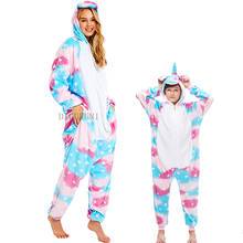 Pijamas de animales de unicornio para hombre y mujer, ropa de dormir Unisex de punto, Panda, Totoro, Onesie, Anime, Cosplay 2024 - compra barato