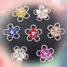 Diamantes de imitación para costura con forma de flor de costura, diamantes de imitación para costura, botones, parte trasera plana, apliques de joyería de boda 2024 - compra barato