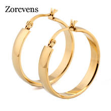 TOBILO Brand Earrings For Women Fashion Jewelry Gift Wholesale Trendy 2 Colors Gold Color Stainless Steel Hoop Earrings 2024 - buy cheap