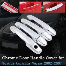 Chrome Car Door Handle Cover for Toyota Corolla Verso E120 2002~2007 Luxury Exterior Trim Set Accessories 2003 2004 2005 2006 2024 - buy cheap