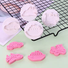 4PCS/set Airplane, Vehicle,Tank, Car Shape Plastic Biscuit Cookie Cutters Fondant Pastry Mold Cake Decorating Tools Candy Molds 2024 - buy cheap