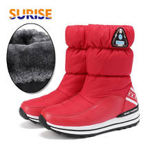 2022 Winter Women Fur Snow Boots Red White Black Waterproof Down Casual Travel Lolita Girls Anti-slip Wedge Platform Ankle Boots 2024 - buy cheap