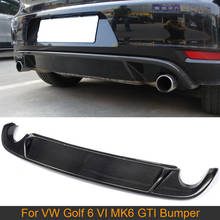 Difusor traseiro do carro de fibra de carbono lábio para volkswagen vw golf 6 vi mk6 gti 2010 - 2013 não padrão do amortecedor traseiro difusor spoiler 2024 - compre barato