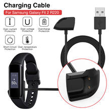 Cabo usb de carregamento para samsung galaxy, samsung galaxy fit 2 r220 pulseira inteligente, carregador de pulseira cabo de linha, acessórios para relógio inteligente esportivo 2021 2024 - compre barato