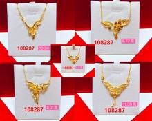 HX 24K Pure Gold Necklace Real AU 999 Solid Gold Chain Brightly Simple Upscale Trendy Classic  Fine Jewelry Hot Sell New 2020 2024 - buy cheap