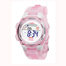 Новые детские многоцветные красивые спортивные цифровые водонепроницаемые электронные часы для мальчиков и девочек, часы для детей 50 * 2024 - купить недорого