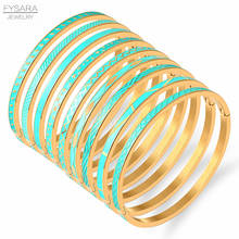 Fytara-pulsera de oro fina con forma geométrica para mujer, brazalete de acero inoxidable, joyería de moda, 9 estilos 2024 - compra barato