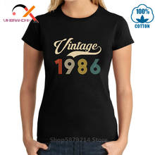 Vintage 1986 T Shirt 34th Birthday TShirt Retro Born in 1986 T shirt 34 Years old Tee Tops Made in 1986 tee shirt women camiseta 2024 - buy cheap