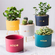 1pc 11x8.5cm Nordic Ceramic Flower Pot Small Succulents Pot Desk Indoor Pot Garden Pots Planters Plant Pot With Hole 2024 - buy cheap