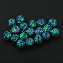 20pcs/Lot 2mm to 12mm OP13 Peacock Green Synthetic Ball Opal Gemstone Bead With Full Hole/Half Hole/No Hole 2024 - buy cheap