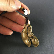 Copper Statue Chinese Copper Carved Pure Copper Pea Pod Beans Beautifully Pendant Key Chain 2024 - buy cheap