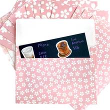 100 pçs papel rosa envelope casamento convite envelope caixa de presente ofício para carta sakura borboleta atacado estudante carta 2024 - compre barato