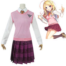 Anime Danganronpa V3 Akamatsu Kaede Cosplay Costume Kaede Akamatsu Shirt Skirt Sweater Vest School Uniform Wigs Girl Outfit 2024 - buy cheap