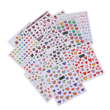 New 3D Colorful Heart Love Nail Stickers Self Adhesive Decals Slider DIY Manicure Nail Art Decorations Water Sticker Tips 2024 - buy cheap