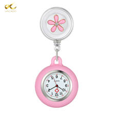 LANCARDO-Reloj de enfermera para mujer y niña, relojes de bolsillo, Clip colgante, colgante de flores, joyería médica portátil 2024 - compra barato