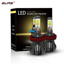 EURS 2Pcs COB Fog Light H8 H11 H3 H1 Led Car Light 9600LM 40W H27 880 881 Led Light Bulbs 3000K 6000K 8000K Fog Light 2024 - buy cheap