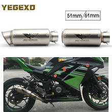 Motorcycle Exhaust Escape 51MM 61MM Stainless Steel For ktm 450 exc rc 390 duke 125 exc 2017 790 duke sx 50 300 2024 - buy cheap