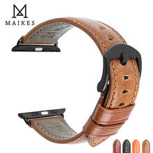 MAIKES For Apple Watch Band 44mm 40mm  iWatch Series 4 3 2 1 Apple Watch Band 42mm 38mm leather loop Watch Accessories Bracelet 2024 - buy cheap