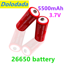 2021new 26650 brand  original 3.7 V 5500mah lithium secondary battery 26650 flashlight battery with tip (without PCB) 2024 - buy cheap