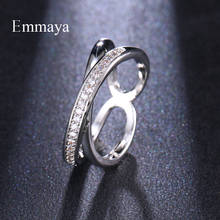 Emmaya-Anillo de circonia cúbica con forma giratoria para mujer, sortija, estilo Punk, Popular, para fiesta, regalo sencillo 2024 - compra barato