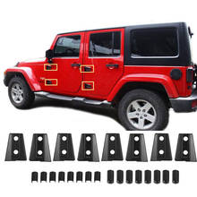 Cubierta de bisagra para puerta de coche, Protector embellecedor negro para Jeep Wrangler JK de 4 puertas, accesorios para coche, 2007, 2013, 2014, 2015, 2016, 2017, 2018 2024 - compra barato