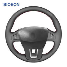 Hand Stitch Black PU Artificial Leather Car Steering Wheel Cover for Renault Laguna 3 Latitude Renault Samsung SM5 SM7 2009-2018 2024 - buy cheap