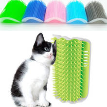 Escova de canto para gatos, pente massageador para o rosto, cabelo longo, confortável, handsfree, brinquedo de parede, para gatos, 1 peça 2024 - compre barato