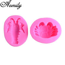Aomily Lobster Crab Patten Cake Silicone Molds Fondant Cake Decorating Tools Chocolate Candy Mold Mould Baking Accessories 2024 - buy cheap