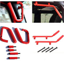 Grab Bar Handle Kit for Jeep wrangler JK 2007-2017 Black/Red Front Rear Bars Aluminium 2 Door 4 Door Car Accessories for Jeep JK 2024 - buy cheap