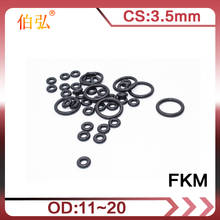 10PCS Fluorine rubber Ring Black FKM O ring Seal CS:3.5mm OD11/12/13/14/15/16/17/18/19/20mm Rubber O-Ring Seal Oil Ring Gasket 2024 - buy cheap