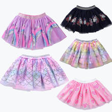 Cute Tutu Skirt Baby Grils Floral Skirts Anna Elsa Clothing Princess Children Tulle Summer Party Dance Skirts Birthday Clothes 2024 - buy cheap