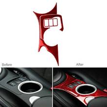 Red Carbon Fiber Car Interior Trim Console Panel Cupholder Cover  Car Accessories Fit For Nissan 370Z Z34 2009-up 2024 - buy cheap