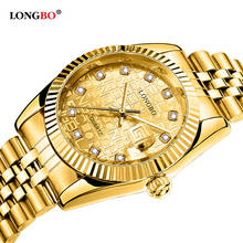Relógio masculino longbo luxuoso, em aço inoxidável, visor analógico com data automática, para mulheres, negócios, 80435 2024 - compre barato