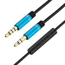 New 3.5mm Male Volume Control AUX Audio Adapter Cable with Mic for Speaker Headphone 2024 - buy cheap